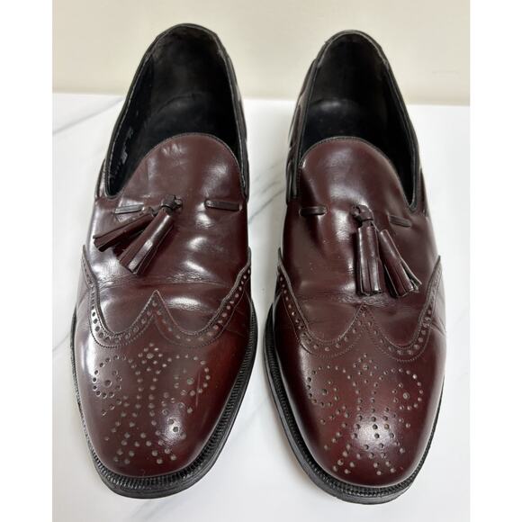 Vintage Florsheim Wingtip Tassel Loafer Men’s Size 10 Brown - Picture 1 of 11